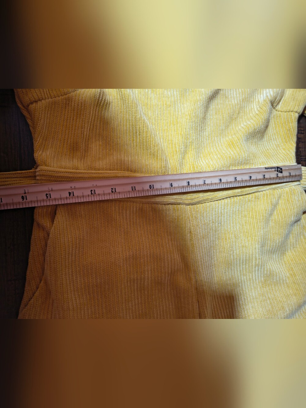 En Saison Yellow Corduroy Jumpsuit with Zip Detail - Picture 12 of 13
